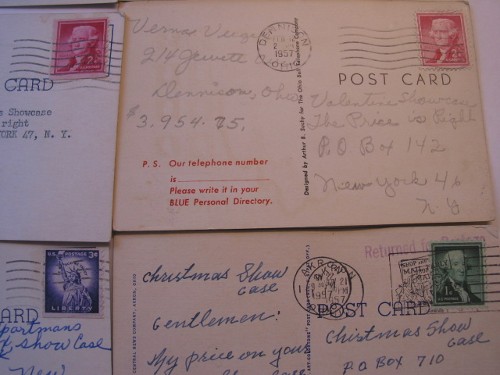 Post cards with stamps