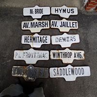 West island metal street signs