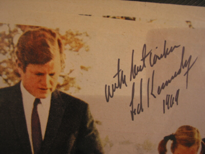 Ted Kenedy Autographed Magazine