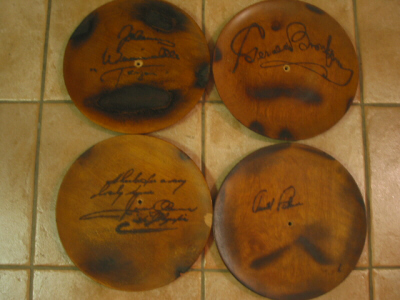 Autographed Wooden Plates